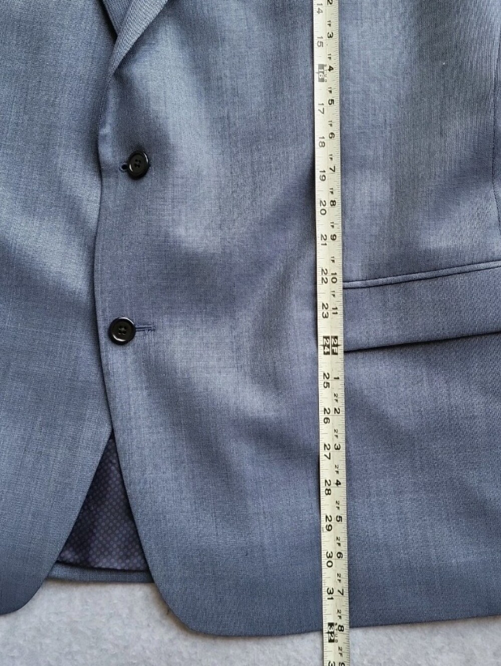 Shaquille O'Neal Blazer Mens 50 Big&Tall Light Blue 100% Wool Sport Coat Jacket - Picture 11 of 15